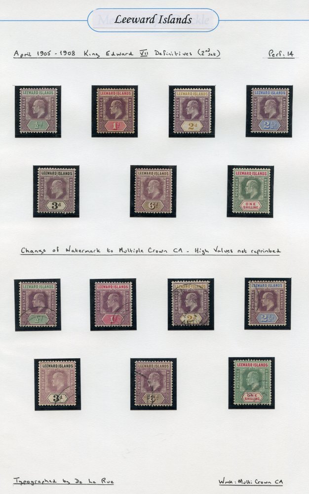 1905-08 MCCA Set M, Another Set FU (3d & 1s Colours Slightly Suffused. (14) Cat. £525 - Other & Unclassified