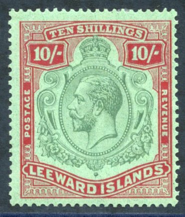 1928 10s Green & Red/green, Fine M Showing Variety 'break In Scroll' SG.79a. (1) Cat. £300 - Altri & Non Classificati