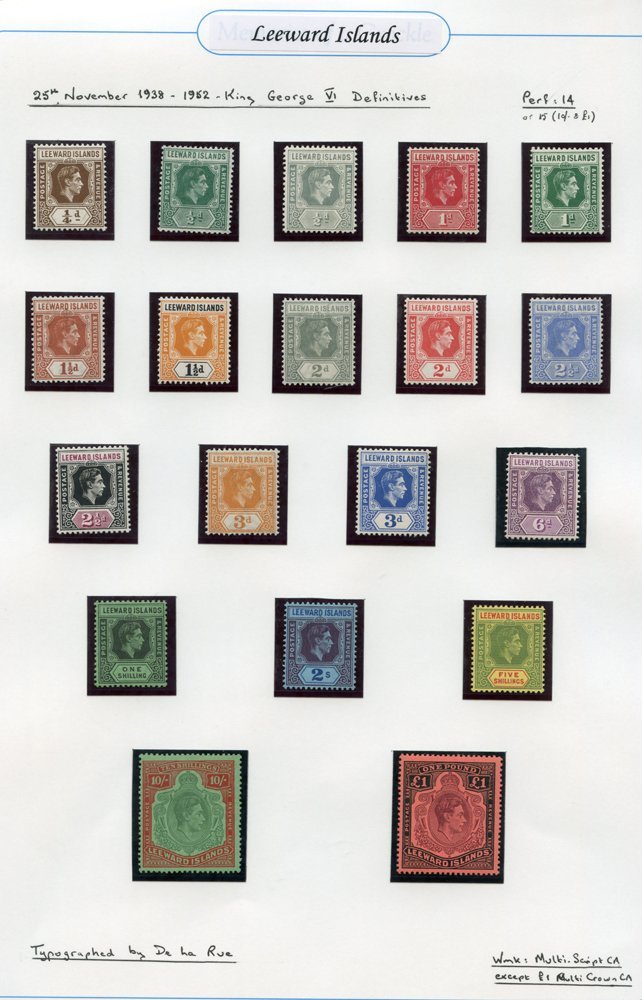 1938 KGVI Basic Defin Set, Fine M (19) Sg.95/114b, Also A Set On Ordinary Paper Incl. Shades, Further Set On Chalky Pape - Other & Unclassified