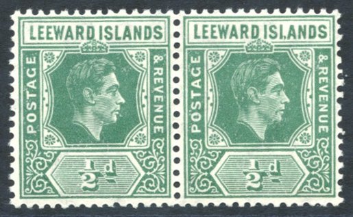 1938-51 ½d Emerald UM Pair Incl. 'ISLANDS' Flaw, SG.96a. (2) Cat. £170+ - Autres & Non Classés