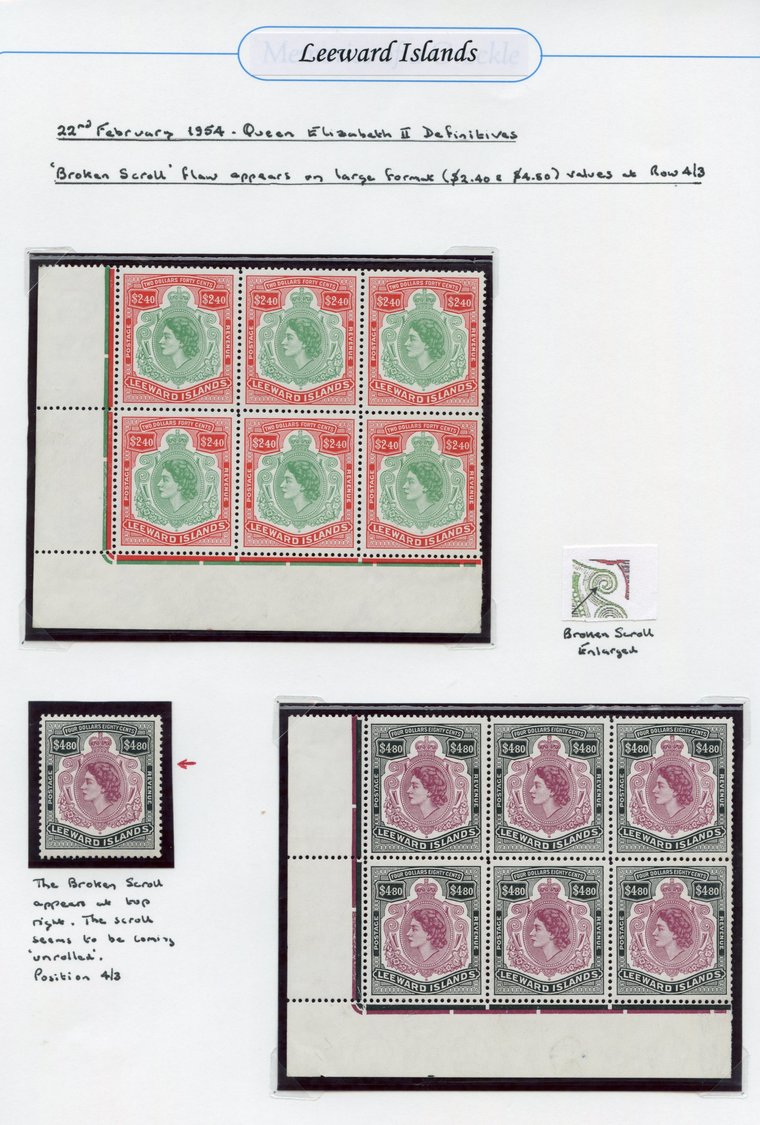 1954 Defin Set UM, Another Set VFU Then A Range Of Blocks/Plate Blocks Incl. 'loop' Flaws & Plate Blocks Of $2.40 & $4.8 - Autres & Non Classés