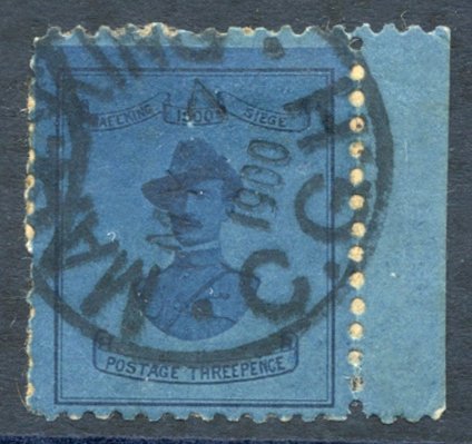 1900 3d Deep Blue/blue, Used On Small Piece, SG.20, RPS Cert. 1979. - Altri & Non Classificati