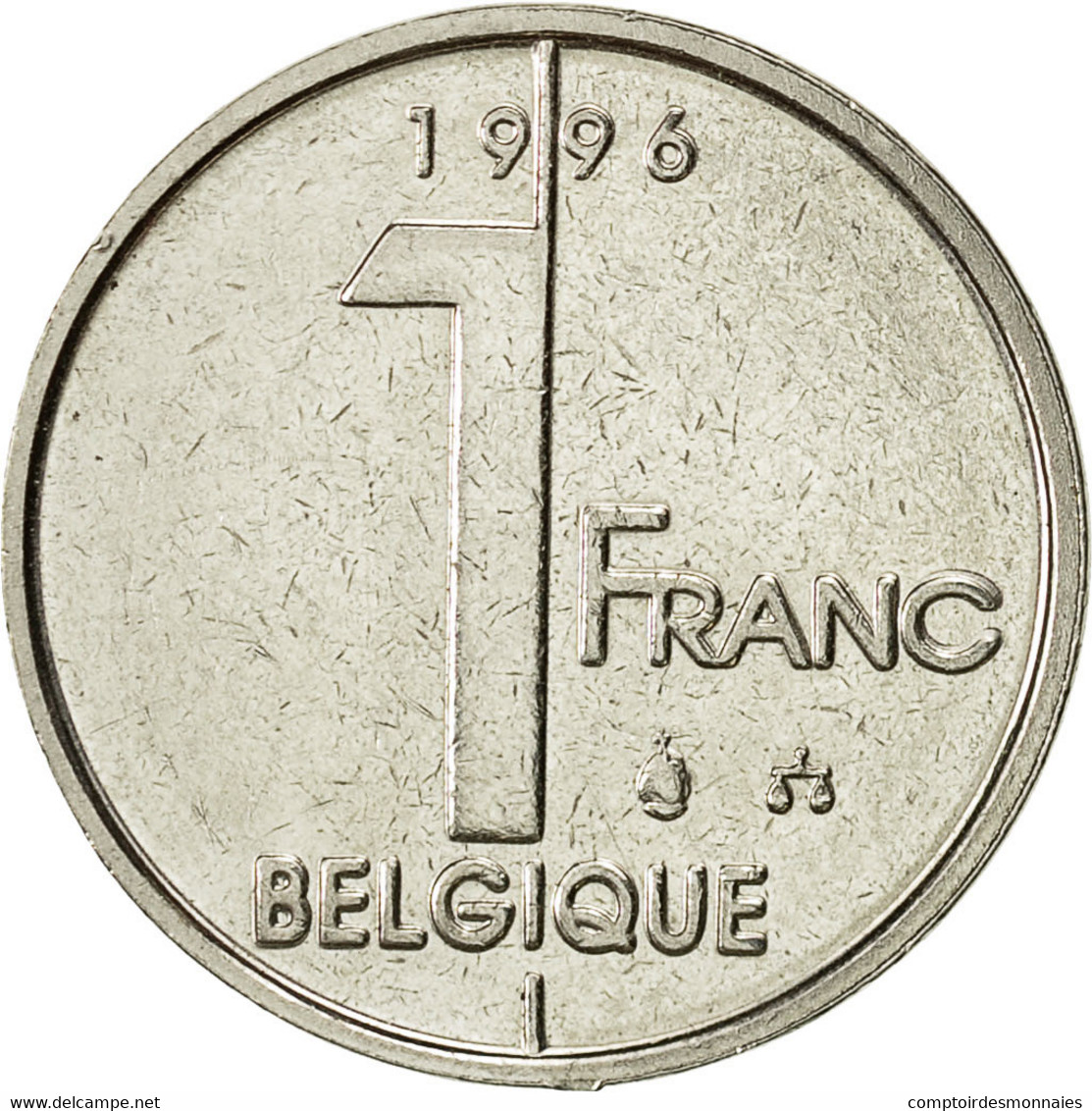 Monnaie, Belgique, Albert II, Franc, 1996, Bruxelles, TTB+, Nickel Plated Iron - 1 Franc