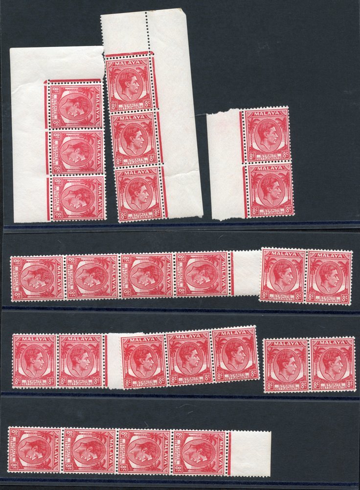 1937-41 8c Scarlet NOT ISSUED UM Examples (25) In Pairs, Strips, Marginal Etc. (see Footnote After SG.298), Cat. £300 - Other & Unclassified