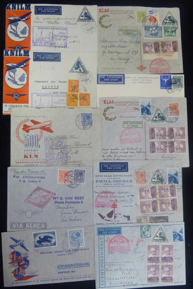 1931-57 Selection Of Cards & Covers (19) Incl. First Flights To Australia, Sofia, Houston, Johannesburg, London, Liverpo - Other & Unclassified