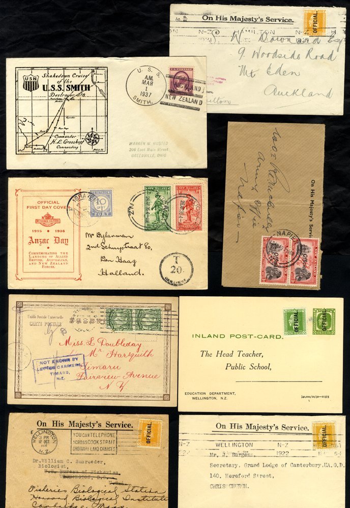 1896-1956 Covers, Cards & Postal Stationery Items, Many With Official Stamps, Also Noted Are Instructional Markings, Cen - Other & Unclassified