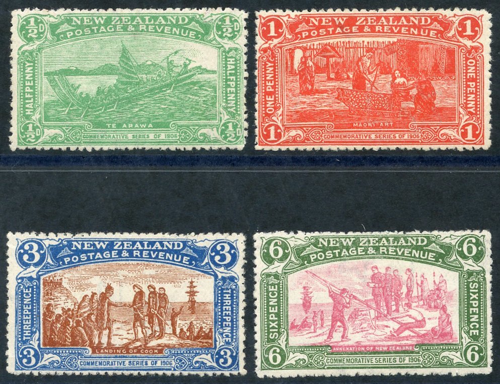 1906 Christchurch Exhibition Set M, SG.370/3. (4) Cat. £275 - Other & Unclassified