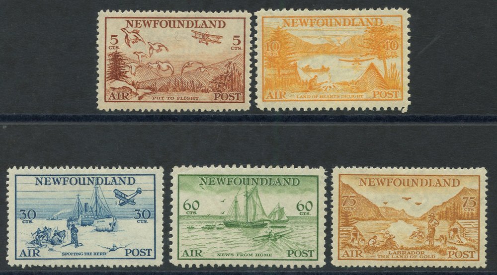 1935 Air Set, Fine M (60c Pulled Perf At Top), SG.230/4. (5) Cat. £160. - Other & Unclassified