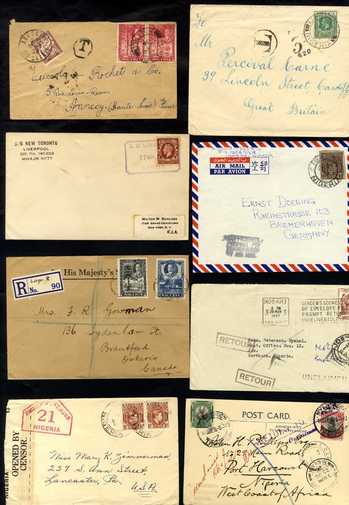 1920's-50's Covers & Postal Stationery, Incl. Taxed Covers, Instructional Markings, Registered & Censored Mail And Small - Other & Unclassified