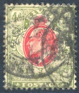 1903-04 CA 4d Variety 'IOSTAGE' For 'POSTAGE' U Heavily Cancelled, The CA Variety Is A Slightly Earlier State Than The M - Sonstige & Ohne Zuordnung