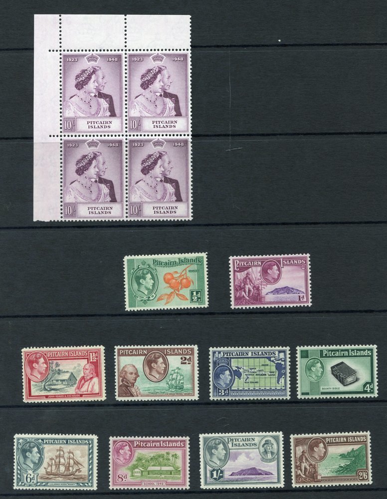 1940-70 M Or UM Range On Leaves Incl. 1940 Defins UM (6d Creases), 1948 Wedding 10s UM Corner Marginal Block Of Four (2x - Altri & Non Classificati