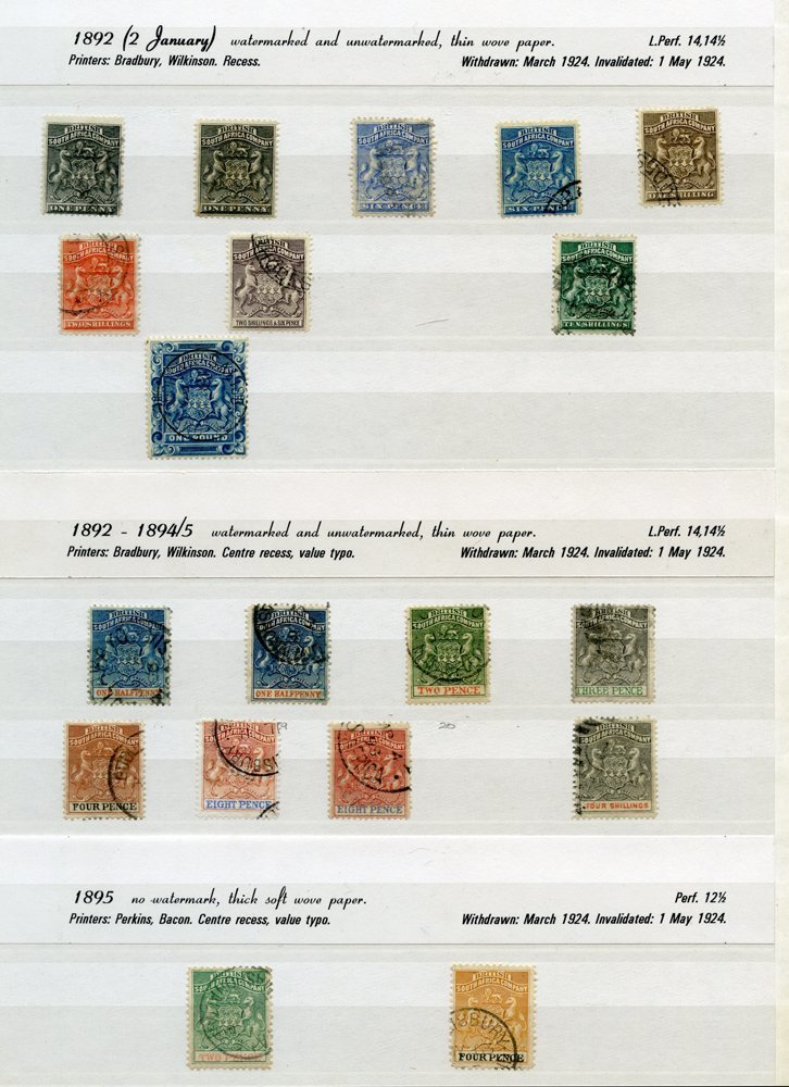 1892-1913 Collection Of M & U In A Stock Book Incl. 1892 (Jun) 1d, 6d (2) & 1s, Vals To £1 VFU, 1892-94 Thin Paper ½d (2 - Other & Unclassified