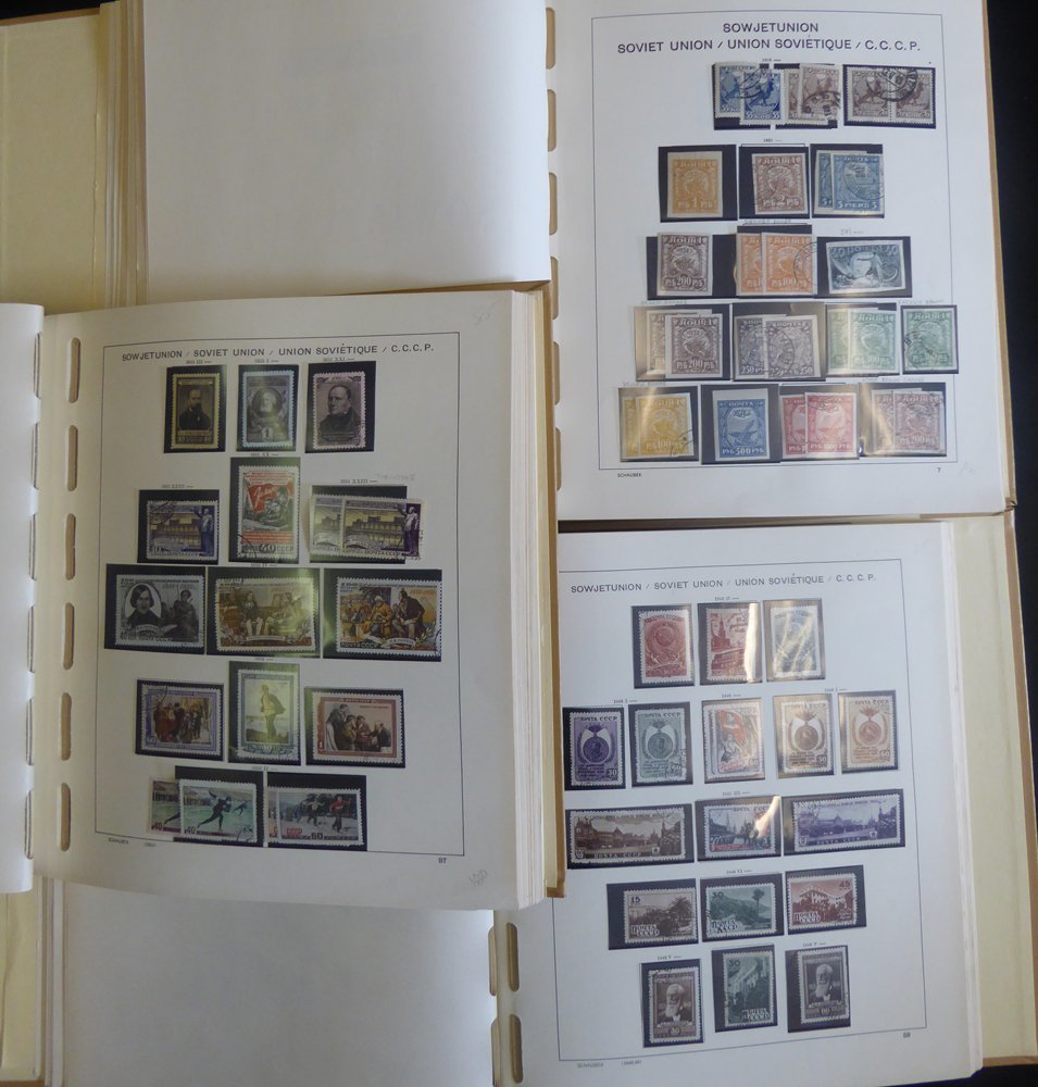 1857-1960 Collection Housed In Black Mounts In Three Schaubek Albums Ranges Of M & U (or In Many Cases Both) Incl. Full  - Autres & Non Classés