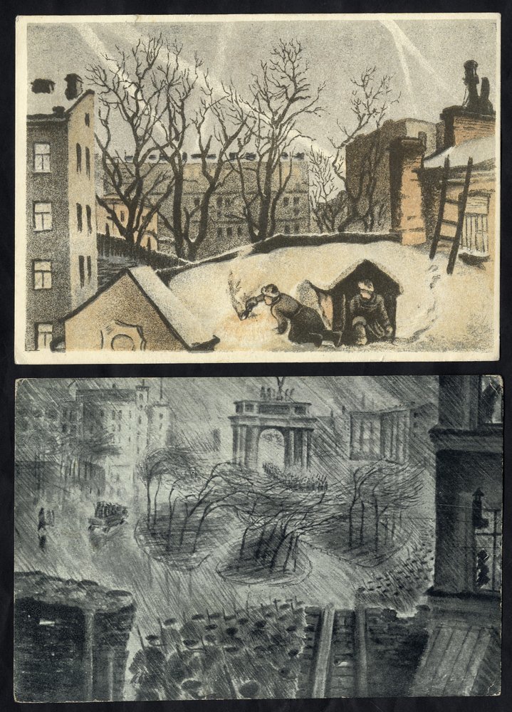 1944 Propaganda Cards Relating To The Siege Of Leningrad. (5) - Other & Unclassified