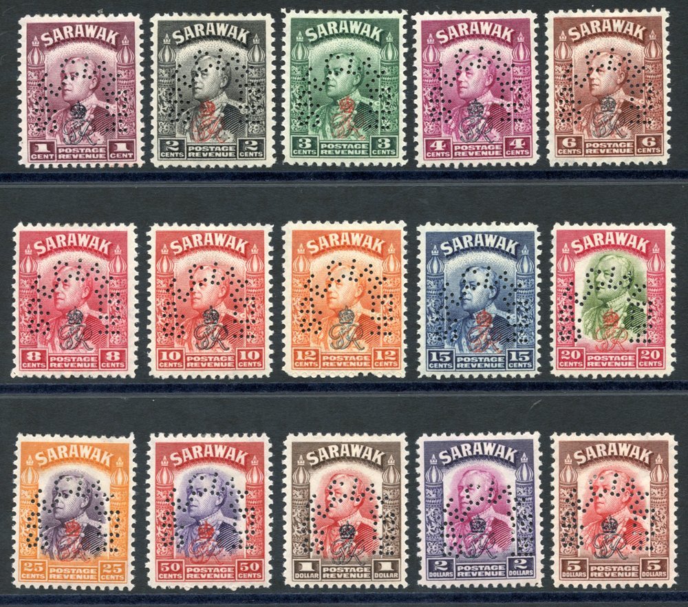 1947 Crown Colony Set Perf SPECIMEN, Fine M, SG.150s/164s. (15) Cat. £400 - Altri & Non Classificati