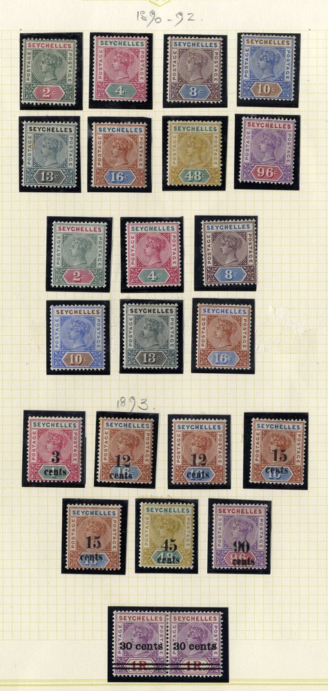 1890-92 CCA Die I & Die II Sets M, SG.1/14, Also The 1893 Locally Surcharged Set M SG.15/1, 1902 30c On 1r Pair Incl. Va - Other & Unclassified