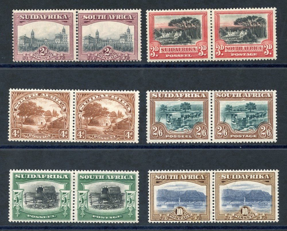 1927 London Printing Set Of Seven Pairs, Fine M, Large Part O.g. - Altri & Non Classificati