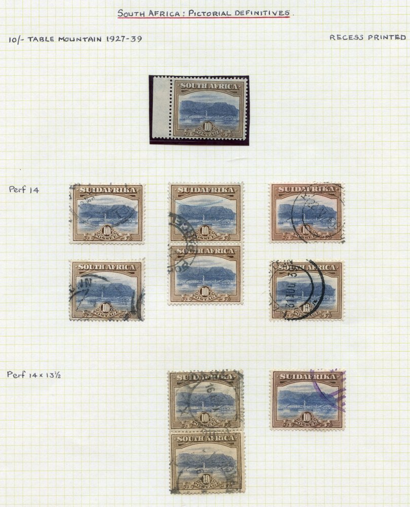 Collection Of The 1927-30 Pictorial Issue Mounted On Twenty Two Album Pages Incl. M Pairs To The 5s & A Pair Of 10s U. C - Other & Unclassified