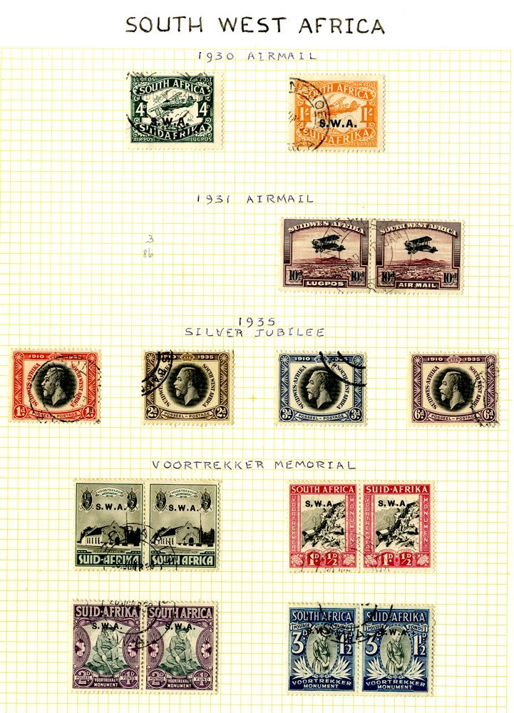 1930-54 VFU Collection On Leaves Incl. 1930 Airmail Set. 1931 10d Airmail, Voortrekker Set, 1931 Pictorial Defins To 5s  - Sonstige & Ohne Zuordnung