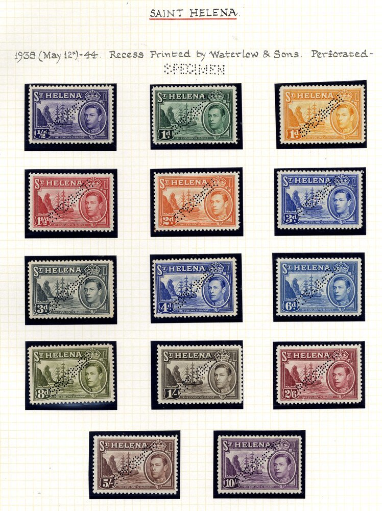 1938-44 Defin Set Perforated SPECIMEN Fresh M, SG.131s/40s, Scarce. Cat. £600 - Sonstige & Ohne Zuordnung