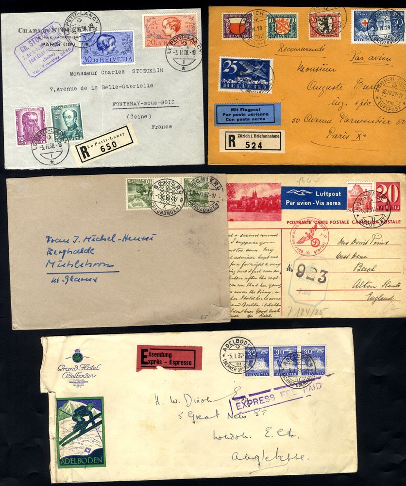 Bundle Of Interesting Early To Middle Period Covers & Cards Incl. Postal Stationery, Registered, Official, Airmail & Cen - Altri & Non Classificati