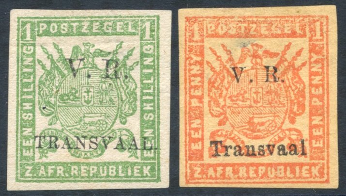 1877 1s Yellow-green, Large Margins, M Part O.g (crease & Thin), 1879 1d Red-yellow, M Part O.g, (thin Spot), SG.147. Bo - Other & Unclassified