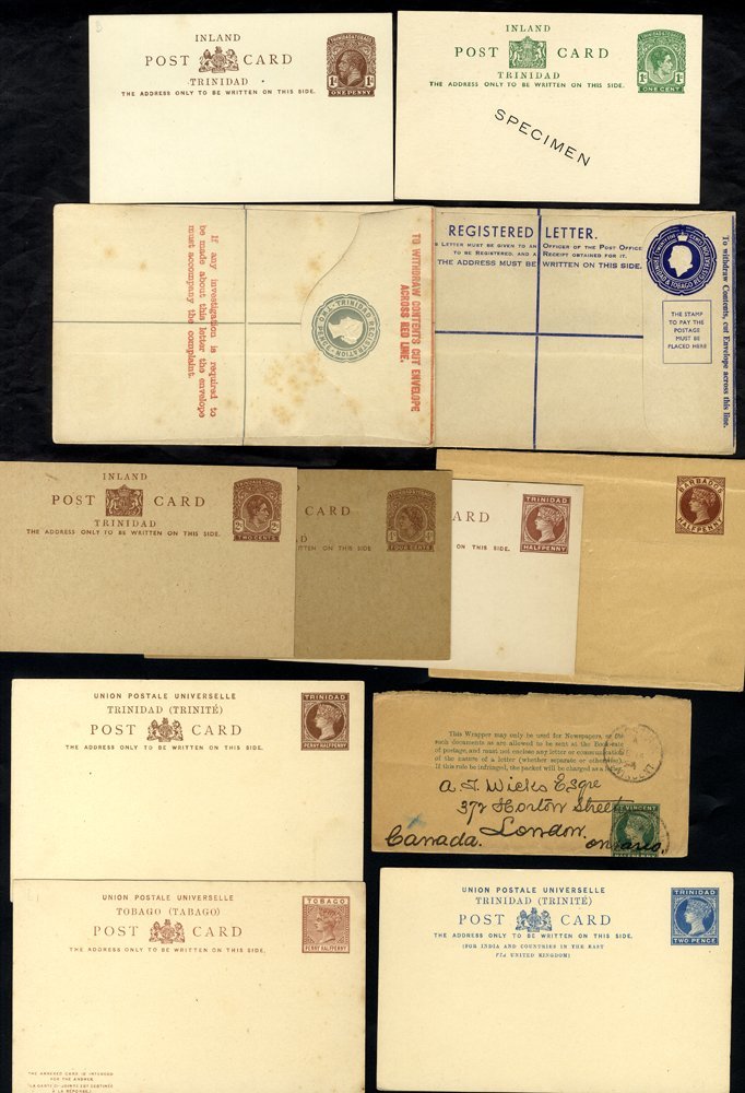 QV-QEII Postal Stationery Unused Selection Of Postcards & Registered Envelopes, Noted KGVI 1c Postcard Optd SPECIMEN Plu - Altri & Non Classificati