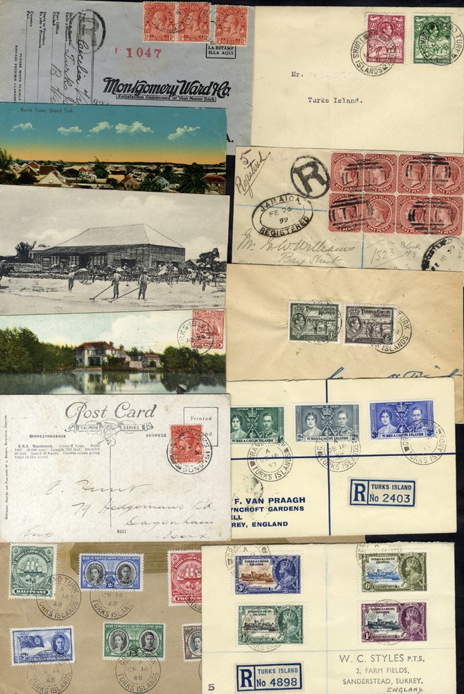 1899-1948 Envelopes (7) Incl. 1899 Registered To Barbados With 1889-93 1d Lake Block Of Eight & The Reverse With 1d Stri - Other & Unclassified