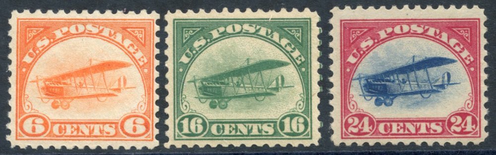 1918 Jenny Air Set, Fresh M (the 16c & 24c Are UM), SG.A546/8. (3) - Sonstige & Ohne Zuordnung