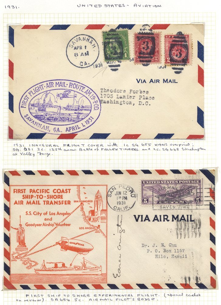 1930's First Flight Covers With Various Frankings & Cachets. (50) - Other & Unclassified