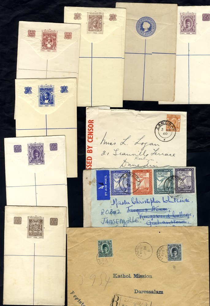1911-45 Postal History (5 Covers Plus 7 Different Size 'F' Envelopes) Also Small Piece With A Trial Of A Meter Frank. - Sonstige & Ohne Zuordnung