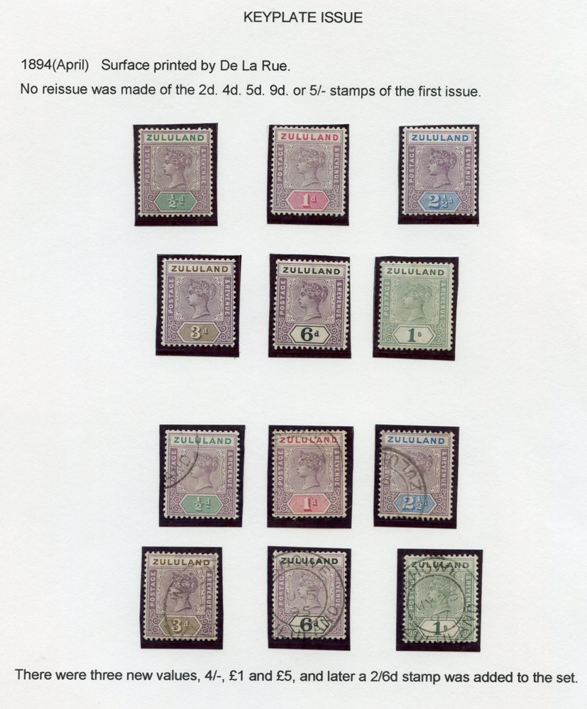 Collection On Pages Comprising M & U Stamps Of The 1894 Set, A Study Of The 1893 ½d, With And Without Stops Incl. A Bloc - Sonstige & Ohne Zuordnung