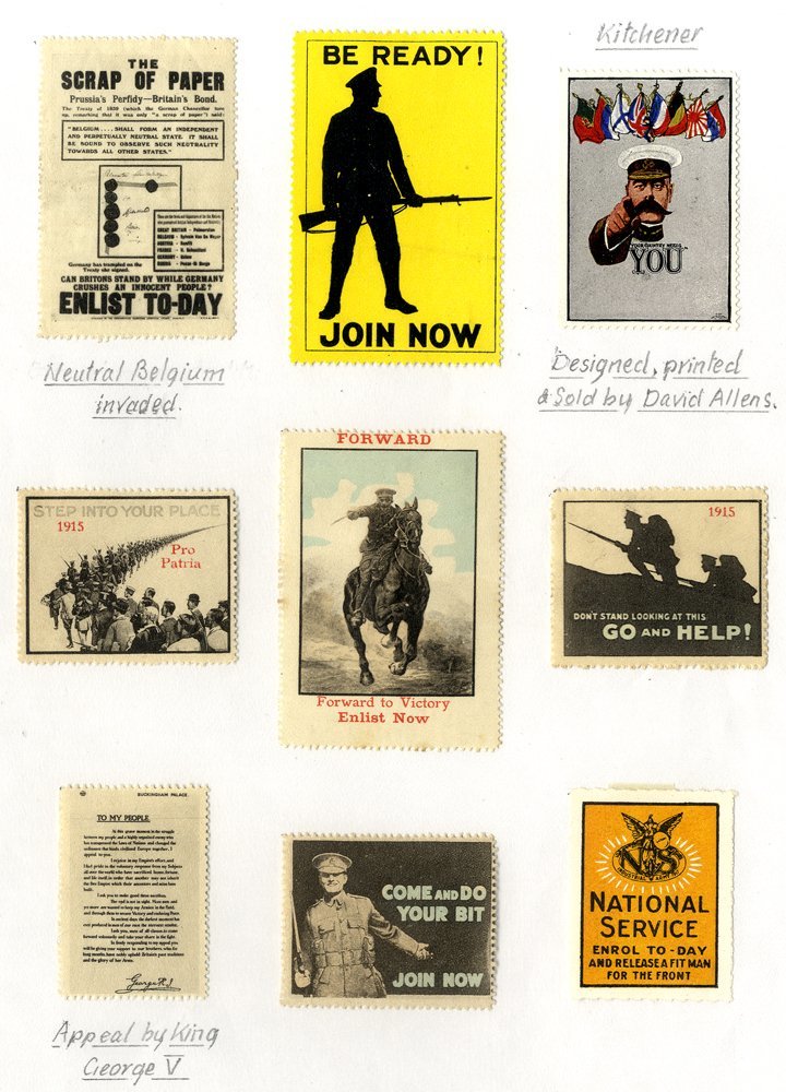 1914-1918 WWI COLLECTION Of Poster Stamps/labels (50) For Recruiting, Saving Scheme For Prisoners Of War, Scarce Royal F - Other & Unclassified