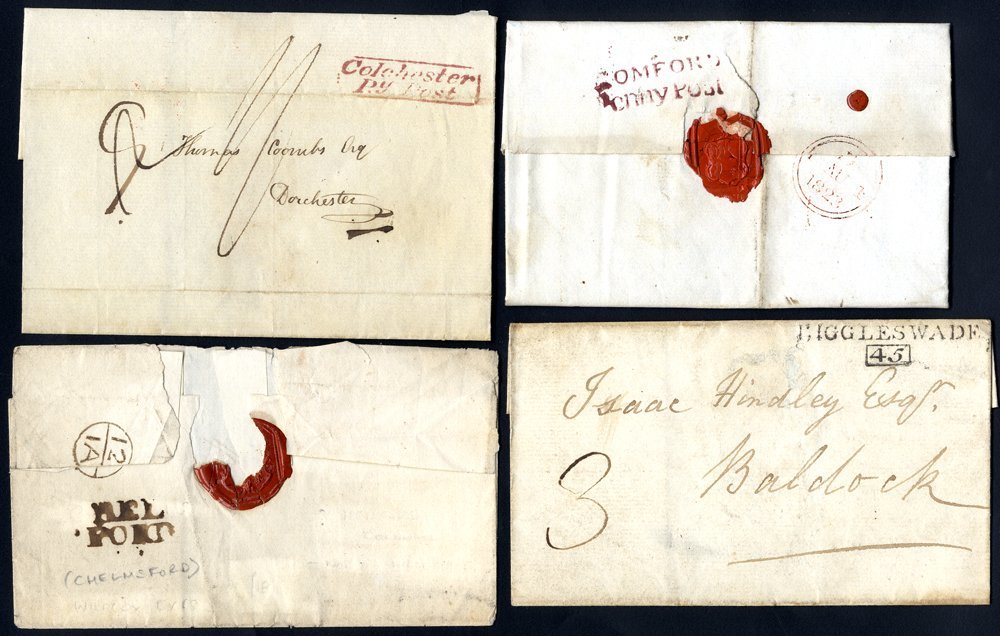 BEDFORDSHIRE, ESSEX, HERTFORDSHIRE Range Of Covers With Strength In Pre-stamp Showing A Good Range Of Mileages Incl. Big - Altri & Non Classificati