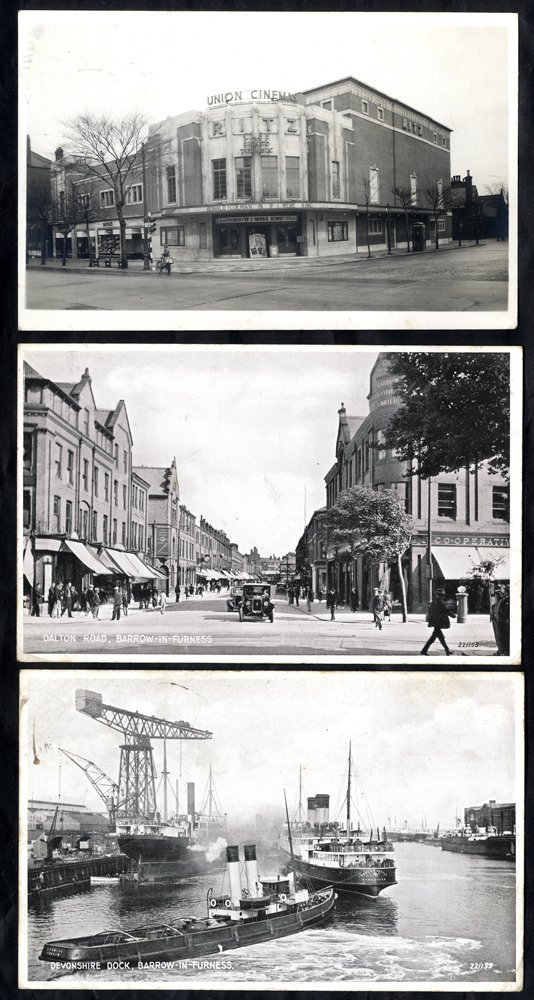 CUMBERLAND Collection Of 80 Cards In An Album Incl. Barrow In Furness - Union Cinema, Devonshire Dock, Walney Bridge, Bi - Altri & Non Classificati