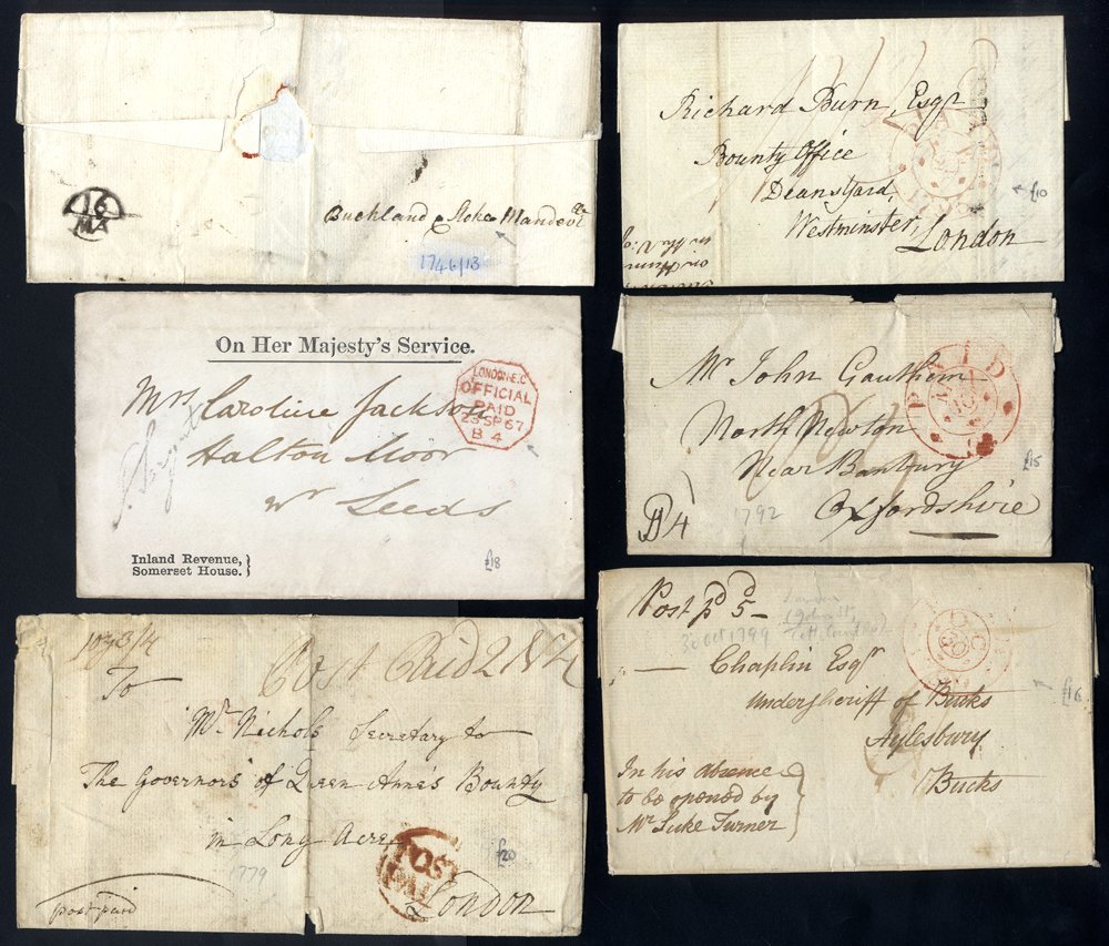 LONDON Pre-stamp C1746-1870 Interesting Range Of Stampless Covers Incl. 1798-99 'table Code' B, C, E & F Marks, Early Ci - Other & Unclassified