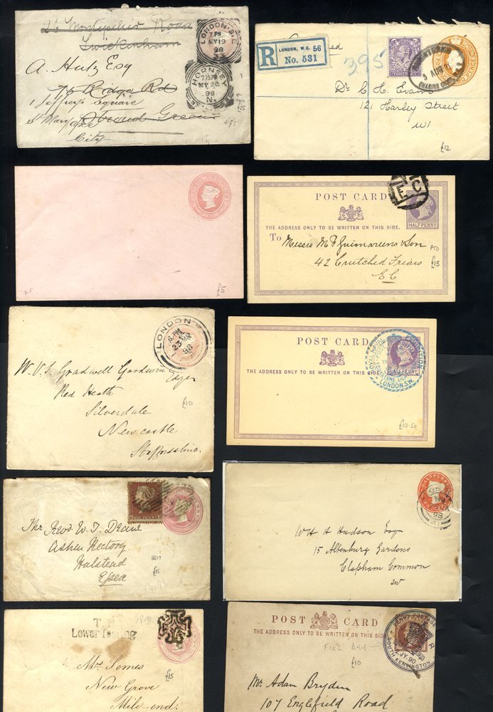 LONDON Mainly QV Issues Used From London Incl. 1d Pink E's  With Nice Maltese Crosses, 1d Uprating, Unusual 1d Cut-out ( - Altri & Non Classificati