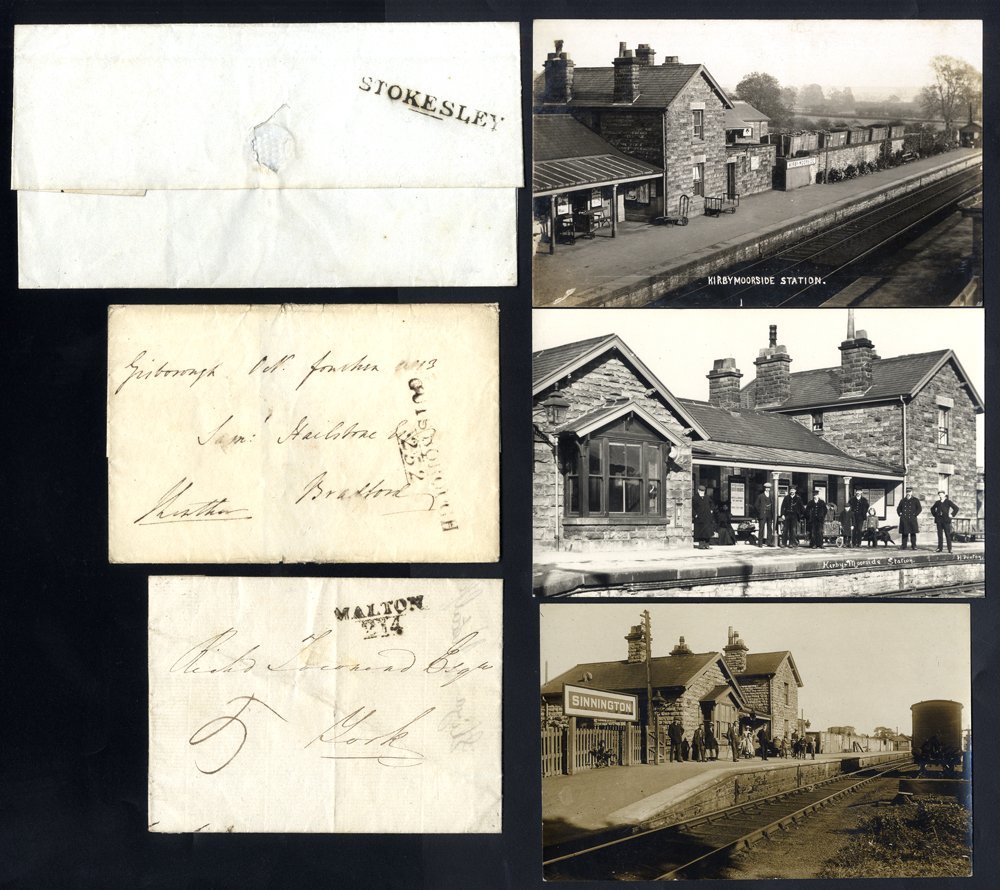 YORKSHIRE Collection Housed In Five Albums Of Mainly Postcards With Some Earlier Items Of Postal History Incl. 1815 & 18 - Sonstige & Ohne Zuordnung