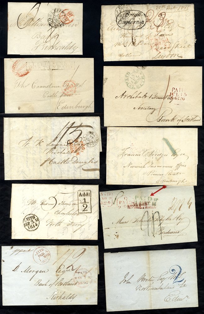 LEITH 1794-1912 Collection Of Postal History Well Displayed & Written Up On Leaves, Going Through The Development Of Pos - Sonstige & Ohne Zuordnung
