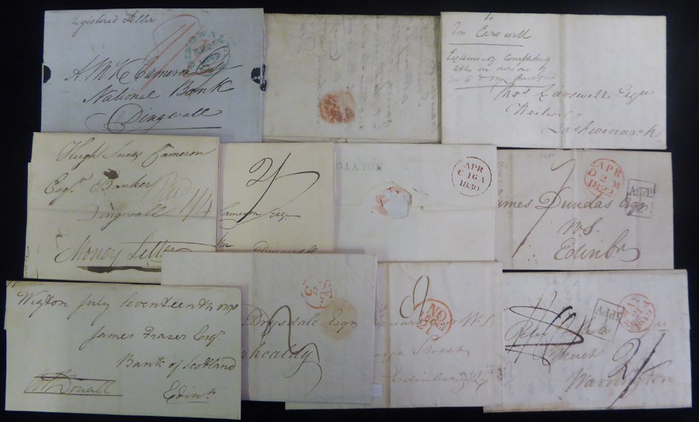 1796-1849 Small Range Of Covers (11) Incl. 1796 & 1799 Edinburgh Bishop Marks, 1799 Letter Delivered By Hand, 1806 Entir - Other & Unclassified