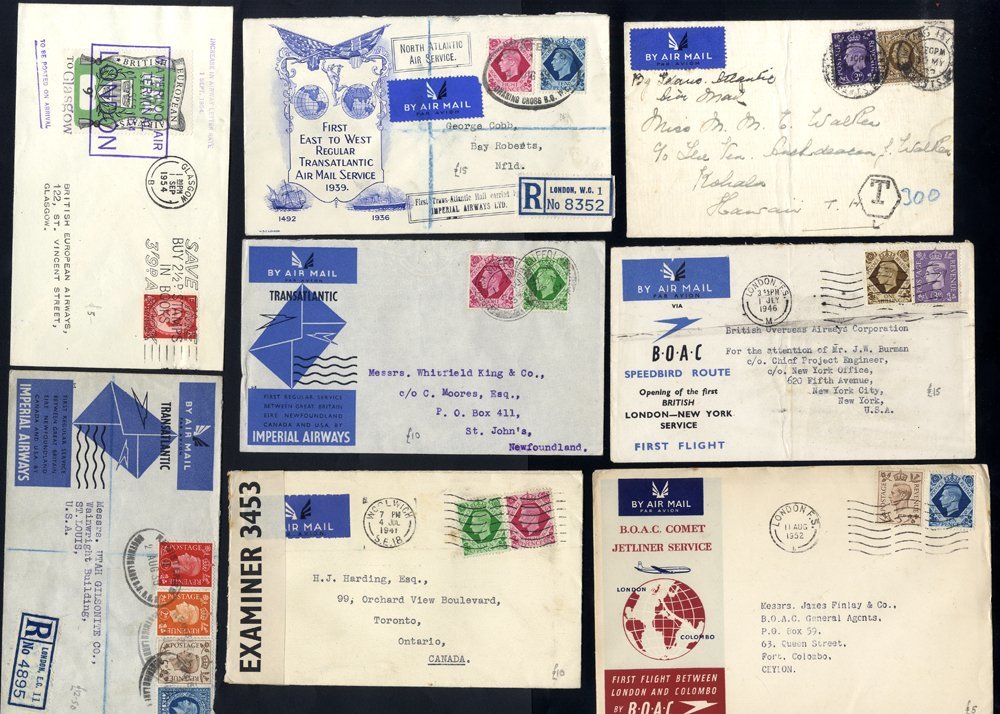 KGVI & QEII Covers To A Variety Of Destinations Incl. Censored Items, Commemorative Flights, Several Concorde Covers, BE - Other & Unclassified
