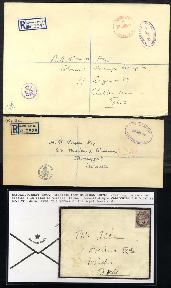 1848-1972 (5 Items) Envelope & Letter From C. Phipps (QV Secretary) From Buckingham Palace, Envelope From Balmoral Castl - Other & Unclassified