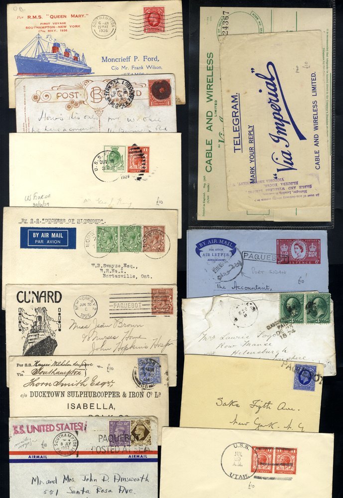 GB (mainly) Mixture C1905-80 (largely QEII) With Variety Of Paquebot Marks, Ships' Cachets, Commemorative Covers (Chay B - Other & Unclassified