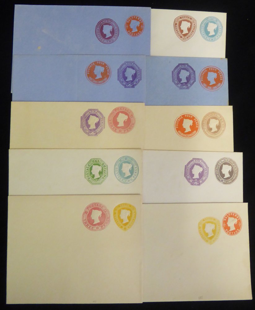 QUEEN VICTORIA Unused Compound Die Envelopes Selection Of Ten Different Incl. Four With 6d Vals & One With 1s Val, Also  - Altri & Non Classificati