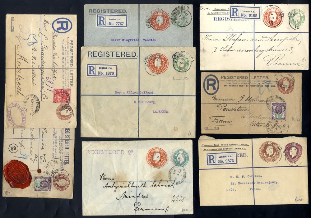 KEVII Issues With Uprated Wrappers, Official & STO Envelopes Incl. Registered Types, JPS Penny Postage Envelope (unused) - Altri & Non Classificati