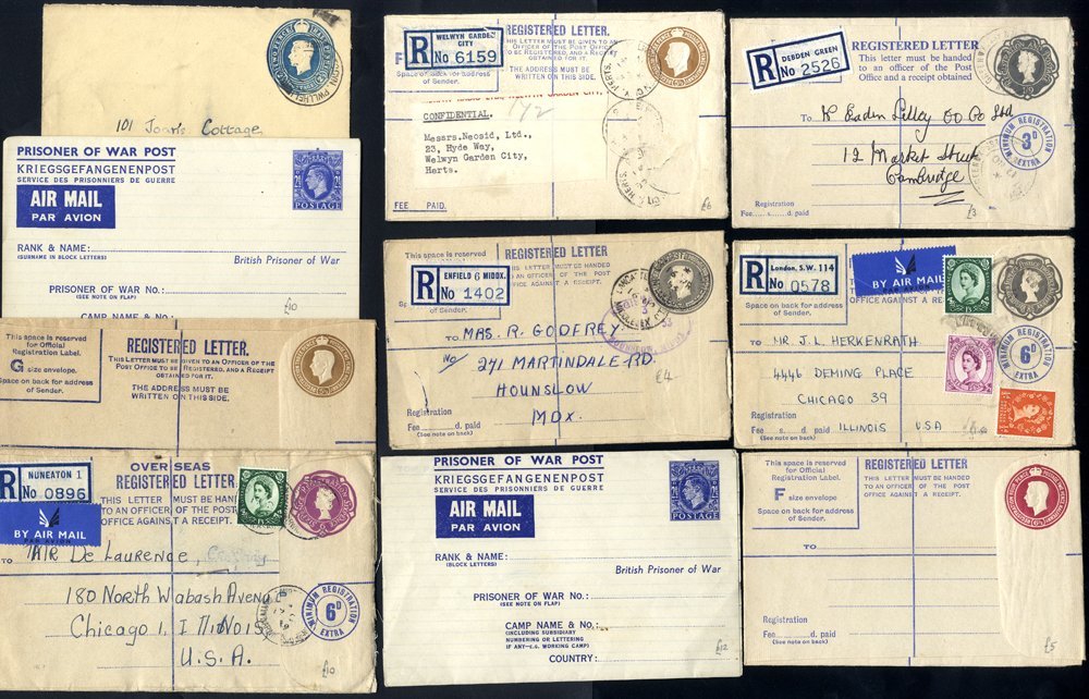KGVI-QEII M & U Incl. Unused Cards & POW Air Letters (2), Forces Air Letters Used (2), Group Of Registered E's Incl. Rev - Otros & Sin Clasificación