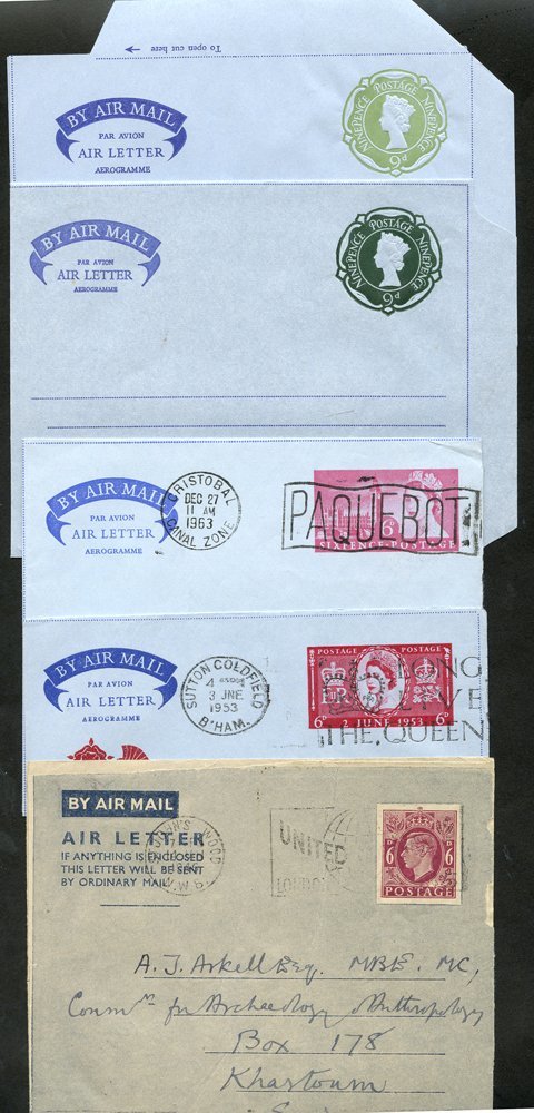 AIR LETTERS KGVI/early QEII Range Of U Or Unused With Commemoration Types Incl. 1948 Olympics, 1953 Coronation Incl. Som - Altri & Non Classificati