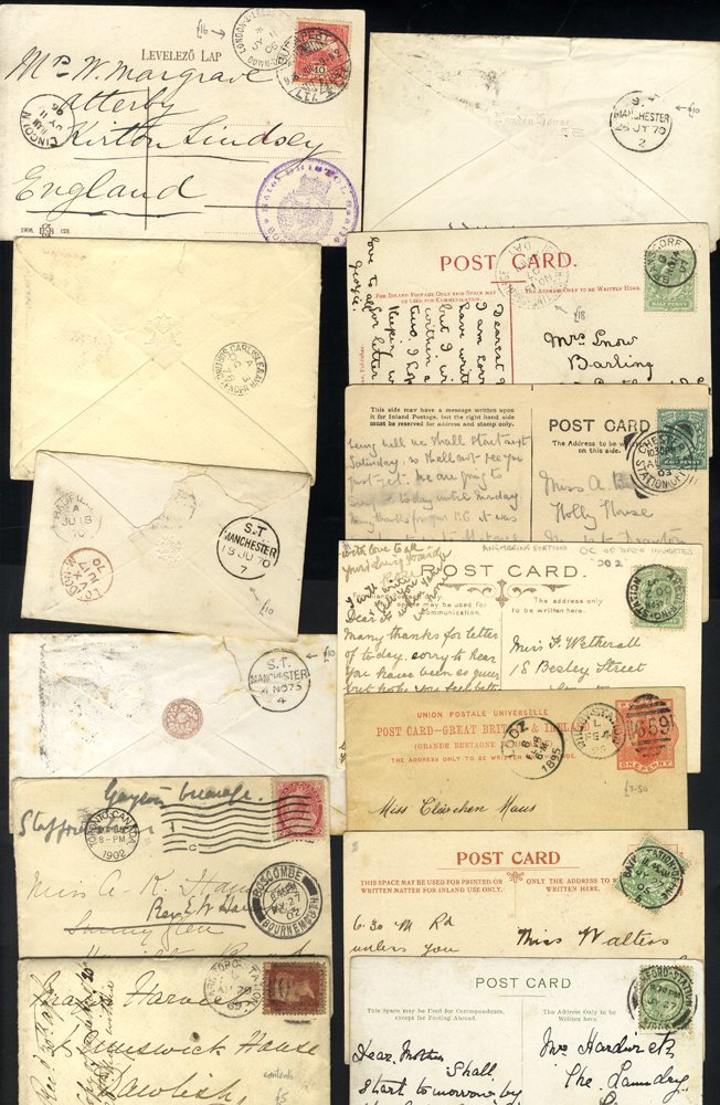 QV-KGV Covers & Cards Incl. Sorting Carriage C.d.s With Carlisle (2 Different), Edinburgh - Carstairs (2), Manchester ST - Altri & Non Classificati