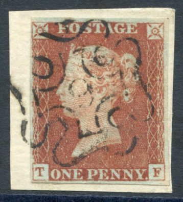 Plate 36 Four Margined Example Tied To A Small Piece By No. 9 In Maltese Cross - Very Fine Strike. Cat. £180 - Other & Unclassified