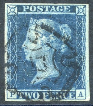 Plate 3 PA, Four Good Margins, Cancelled By A Fine Strike Of The Distinctive YORK Maltese Cross. Spec.ES11ui. Cat. £2500 - Other & Unclassified